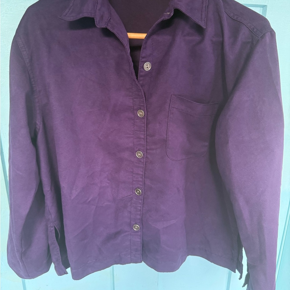 Purple Button-Up Shirt